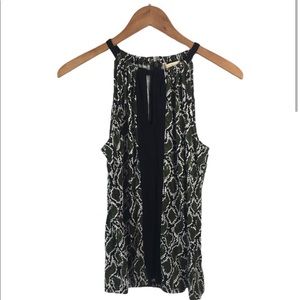 {michael kors} Snakeskin Printed Knit Blouse